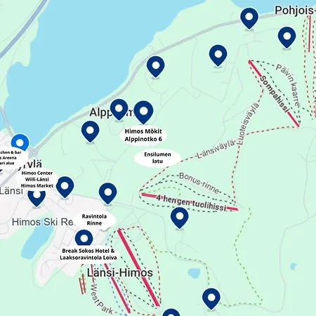 Himos Moekit - Alppinotko 6 A - Ulkoporealtaalla - Hyvae Sijainti Keskellae Himosta - Siivous Sisaeltyy Hintaan - Ulkoporeallas Ja Liinavaatteet Lisaepalveluina * Sayryla